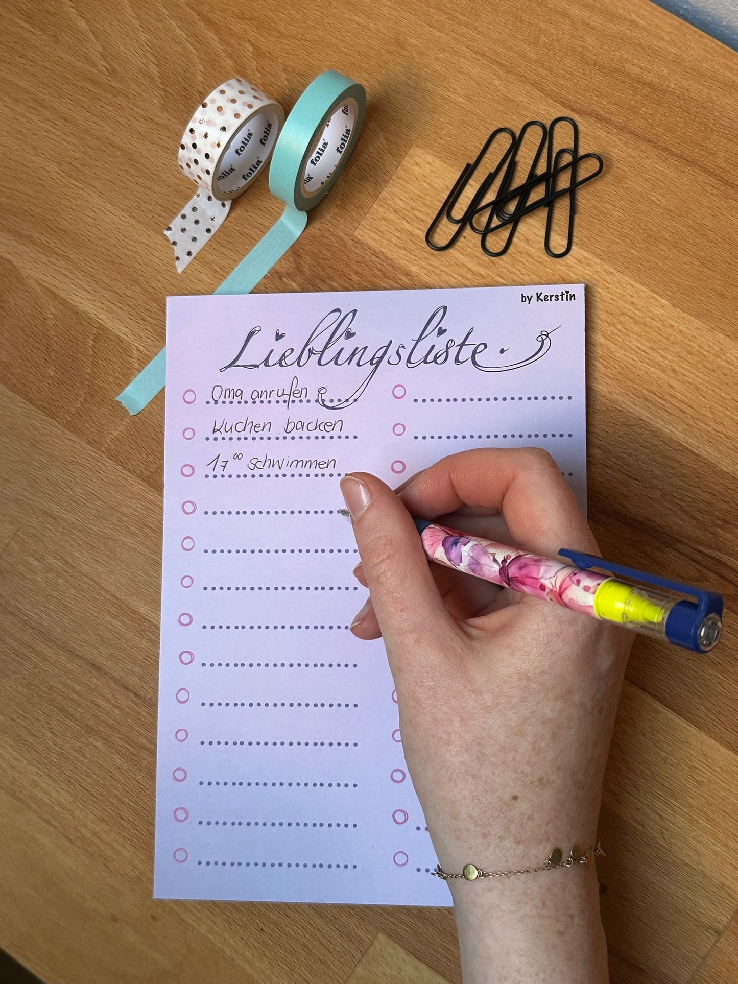 Schreibblock A5 "Lieblingsliste"