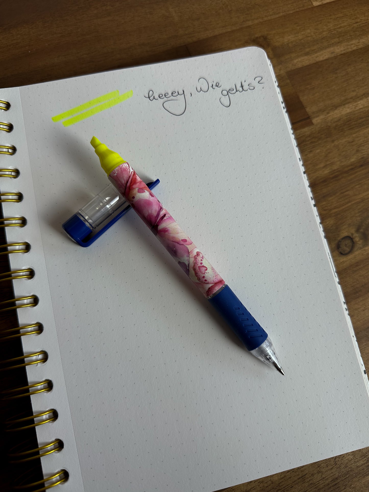 Kugelschreiber mit Textmarker "Butterfly"