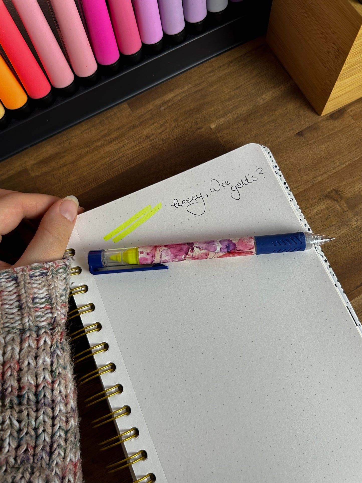 Kugelschreiber mit Textmarker "Butterfly"