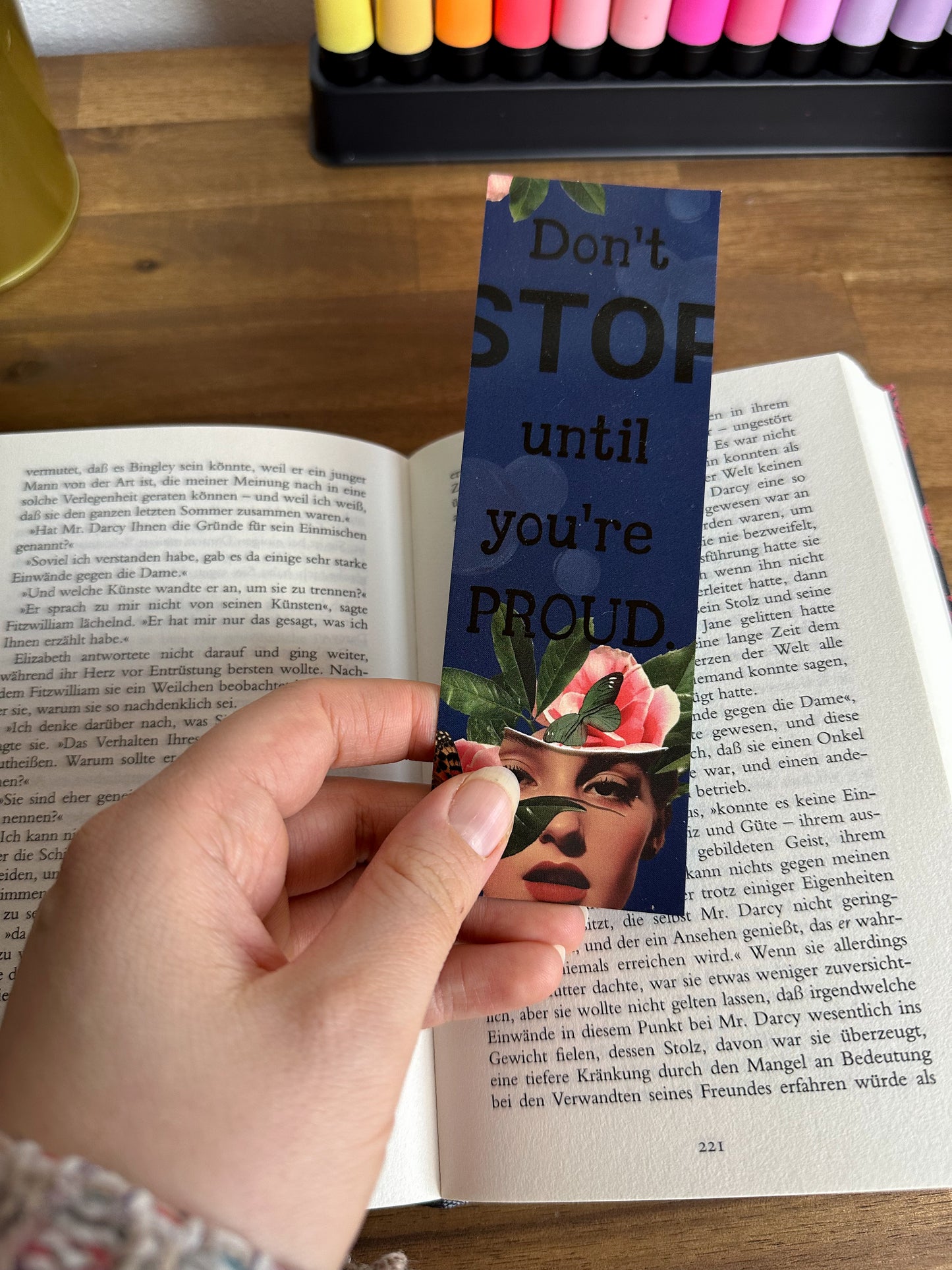 Lesezeichen "Don't stop"
