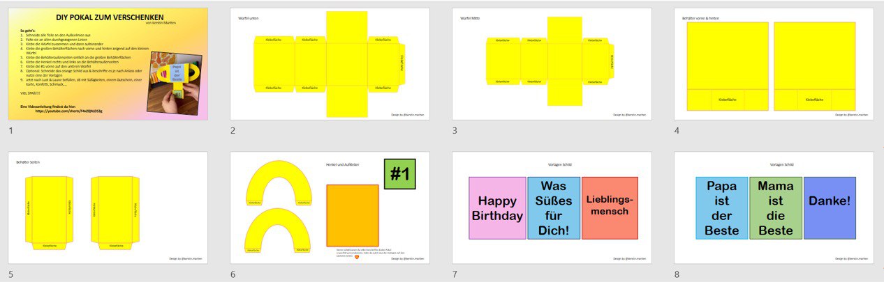 Pokal Druckvorlage (Digitaler Download)