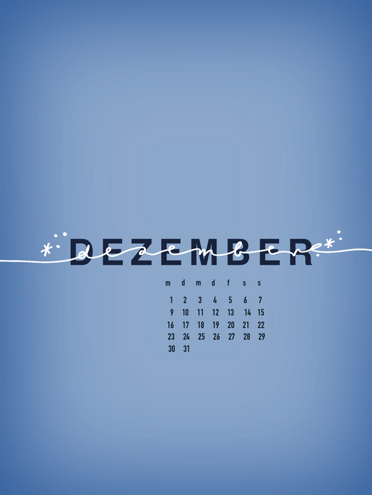 Wallpaper Kalenderblatt Dezember