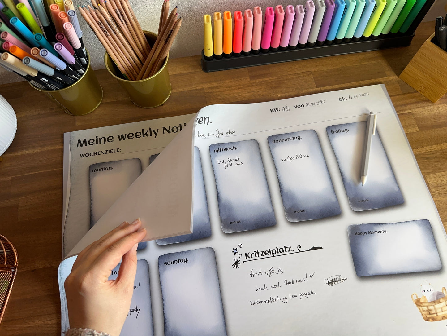 Schreibtischunterlage A2 "Weekly Organiser"
