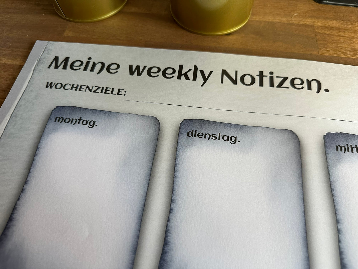 Schreibtischunterlage A2 "Weekly Organiser"