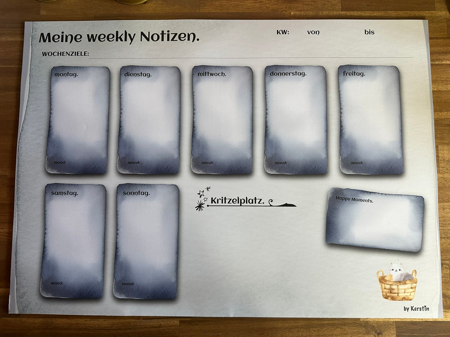 Schreibtischunterlage A2 "Weekly Organiser"