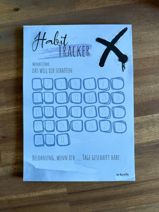 Schreibblock A5 "Habit Tracker"