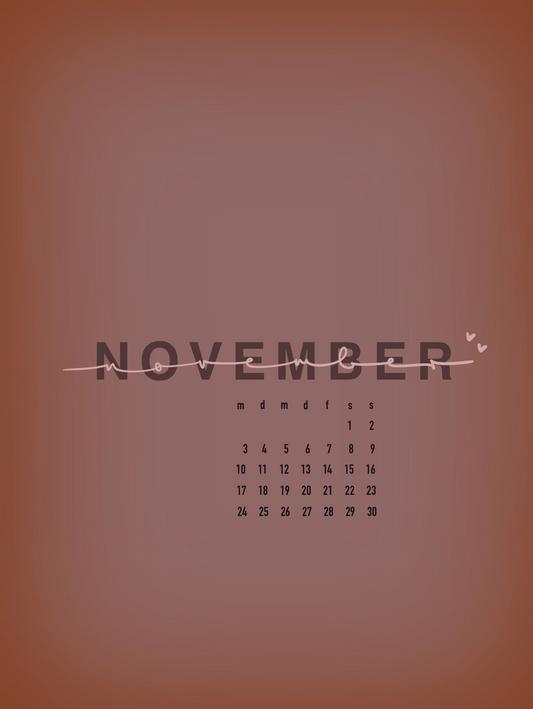 Wallpaper Kalenderblatt November